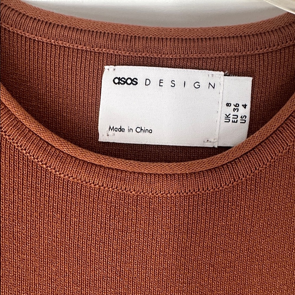 ASOS Knitted Midi Tank Racerback Dress - Picture 6 of 6